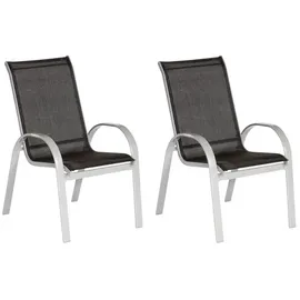 Merxx Amalfi Stapelsessel 56 x 76 x 97 cm schwarz 2 St.