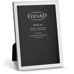 EDZARD Bilderrahmen Prato, für 20×30 cm Foto (ca. A4) – edel versilberter Fotorahmen, Rahmen für Foto zum Hinstellen und Aufhängen silberfarben