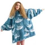 BEDSURE Hoodie Decke mit Ärmeln - Tragbare Decke zum Anziehen Erwachsene Kuschelpullover, Warm Kuscheldecke mit Ärmeln weich Ärmeldecke als Geschenke für Frauen Freundin Mütter