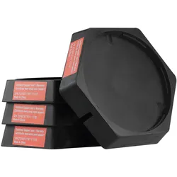 VEVOR Wohnmobil-Nivellierpads, dauerhaft befestigtes Gummi-Wagenheberpad, 9" runde Füße, 4er-Pack