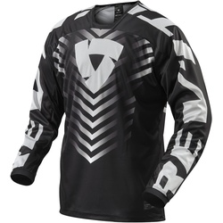 Revit Rough Motocross Jersey, schwarz-weiss, Größe L für Männer