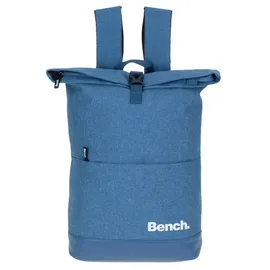 Sieber Kurierrucksack Herren Damen Freizeitrucksack Bench Roll-Top Classic Rucksack Laptoprucksack 64180 5400 Denim Blue Mittel Blau + Trinkflasche Bagboom® - Blau