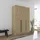 OTTO home Wäscheschrank Avola 136 x 210 x 54 cm Braun/Schwarz