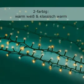 Lumineo LED Lichterkette Compact Warmweiß / Klassisch Warm 750 LED 16 Meter