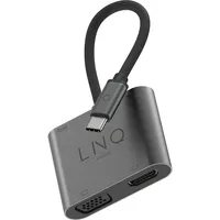 Linq Connects LINQ ADAPTATEUR 4EN1 USB-C Hub, MULTIPORT 1 HDMI, 1 USBC, 1 USBA, 1 VGA,