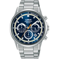 Lorus Sports Chronograph Quartz Blue Dial Stainless Steel Bracelet Mens Watch RT391JX9