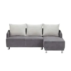 Ecksofa  Arvena , grau , Maße (cm): B: 220 H: 94 T: 161