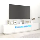 vidaXL TV-Schrank mit LED-Leuchten Weiß 200x35x40 cm