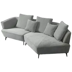 KAWOLA Sofa GARBO Designsofa Stoff grau rechts offen