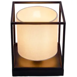 NÄVE Tischlampe Textil Weiß Schwarz