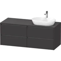 Duravit Ketho.2 Waschtischunterbau, Beckenausschnitt rechts, 1400x568x550mm, K24898R80800000, Farbe: graphit