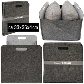 Dune Design Aufbewahrungsbox 33 x 33 x 38 cm 4-tlg. grau