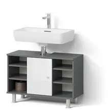 livinity Waschbeckenunterschrank, Weiß Hochglanz, 80 x 54 cm