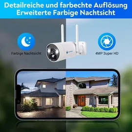 LuVision Überwachungskamera 4MP Weiß