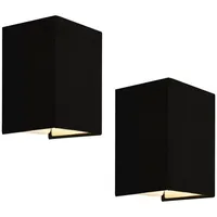 Lux.pro Wandleuchte Schwerin 2er Set Schwarz [ Lux.pro