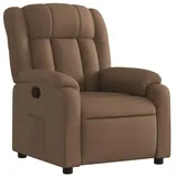 vidaXL Relaxsessel Salt Polyester 50 x 98 x 50 cm Braun mit Liegeposition