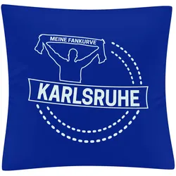 multifanshop Kissenbezug - Karlsruhe - Meine Fankurve - Druck weiß - Kissen