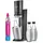 Sodastream Crystal 3.0 schwarz + 3 Glaskaraffen + Zylinder