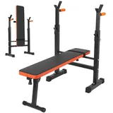 Panana Folding Hantelbank mit verstellbarer Langhantelhöhe, schwere Hebebank mit Dip-Station Trainingsbank für das Heim-Fitnessstudio