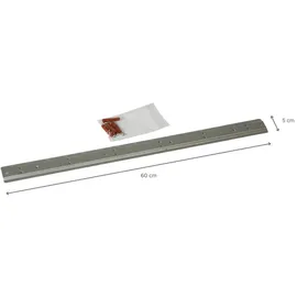 Proregal Wandleiste mit 4x Rote Sichtlagerbox 3.0 mit Abdeckung | HxBxT 12,6x60,5x23,6cm | Wandhalterung, Kleinteileaufbewahrunghalterung