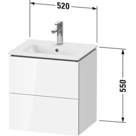 Duravit L-Cube Waschtischunterschrank, 2 Schubkästen, wandhängend, Compact, mit Auszügen 52x42,1 cm
