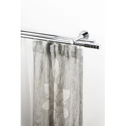 Gardinenstange GARESA "EASY", grau (chromfarben), B:65cm L:380cm Ø:20mm, Aluminium, Gardinenstangen