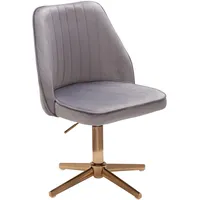 KADIMA DESIGN Schreibtischstuhl Samt Design Drehstuhl mit Lehne, Schalenstuhl