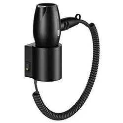 Keuco Plan Haartrockner 14995370037 schwarz matt/schwarz, mit Halter