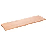 vidaXL Waschtischplatte Hellbraun 100x30x2 cm Massivholz Behandelt