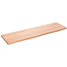 vidaXL Waschtischplatte Hellbraun 100x30x2 cm Massivholz Behandelt