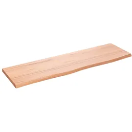 vidaXL Waschtischplatte Hellbraun 100x30x2 cm Massivholz Behandelt