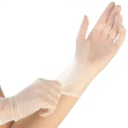 Untersuchungshandschuhe aus Vinyl Größe M Ideal Virus puderfrei 10x100 Stück 24 cm Transparent Einweghandschuhe Arbeitshandschuhe Vinyl Handschuhe