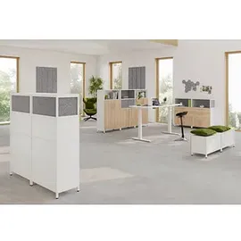 Hammerbacher Flexwall Aktenschrank 80 x 40 x 109,8 cm weiß