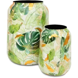 Lush Pflanzgefäß mit floralem Muster 2er Set