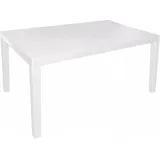 PROGARDEN Gartentisch 138 x 78 x 73 cm Weiß