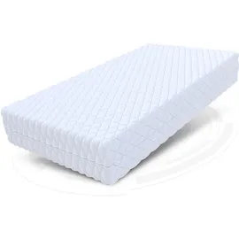 Fdm APUS Matratze 100x200 cm Taschenfederkern Höhe 24 cm Härtegrad H2 H3 7-Liegezonen Öko-Tex Allergikergeeignet Jersey Bezug Waschbar Visco-Schaum