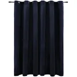vidaXL Verdunkelungsvorhang mit Metallösen Samt Schwarz 290 x 245 cm