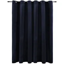 vidaXL Verdunkelungsvorhang mit Metallösen Samt Schwarz 290 x 245 cm