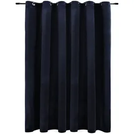 vidaXL Verdunkelungsvorhang mit Metallösen Samt Schwarz 290 x 245 cm