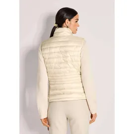 Madeleine Kurzweste MADELEINE "Steppweste Verkürzte Steppweste für Damen", Damen, Gr. 46, weiß (perlweiß), Obermaterial: 100% Polyamid PA., Modern, Westen, Steppweste
