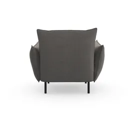 Home Affaire Sessel HOME AFFAIRE "Stine Cocktailsessel", grau, B:96cm H:86cm T:86cm, Struktur (100% Polyester);Struktur weich (85% Polyester/15% Nylon);Samtoptik (100% Polyester), Sessel, Sessel, Besonderes Design durch Kissenoptik und Keder, by Morten Georgsen