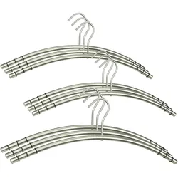 Kleiderbügel Edelstahl VE=9 Stück SZAGATO Edelstahl Kleiderbügel modern Hosenbügel Design Kleiderbügel Metall Hänger Garderobenbügel hochwertig