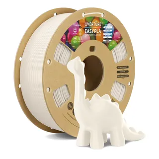 OVERTURE Easy PLA 1.75 mm 3D Druckerfilament, 1kg (2.2 lbs), Verstärkt Zähigkeit PLA, Maßgenauigkeit +/- 0,02 mm (Easy Beige)