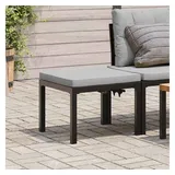 vidaXL Gartenhocker mit Kissen  schwarz