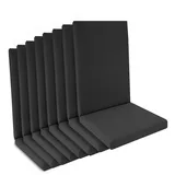 Beautissu Hochlehnerauflage 8er Set Hochlehner Auflage wasserdicht 100x50x5,5cm Anthrazit, UV-beständig Bequem Pflegeleicht Waschbar Sitzkissen Gartenstuhl grau