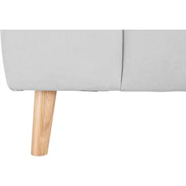 Home Affaire 2,5-Sitzer HOME AFFAIRE "Janek Scandic Design, elegant und zeitlos", grau (hellgrau), B:193cm H:81cm T:90cm, Struktur fein ( 100% Polyester);Struktur weich (92% Polyester, 8% Nylon);Struktur fein ( 100% Polyester), Sofas, mit Federkern und Keder in