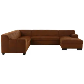 Home Affaire Wohnlandschaft HOME AFFAIRE "Falk klare Linien, zeitlos und komfortabel, U-Form", braun (mocca), B:320cm H:77cm T:90cm, Luxus-Microfaser (100% Polyester);Microfaser PRIMABELLE (100% Polyester);Microfaser in Antiklederoptik (100% Polyester), Sofas,