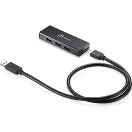 j5create JUH340 - Hub 4 Ports), Dockingstation USB Schwarz