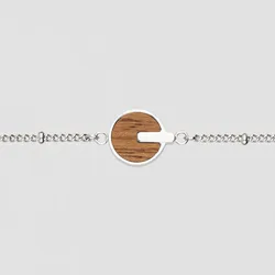 Opacity Armband mit rundem Holz Anhänger - Holzkern Modell: Jewelry
