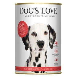 DOG'S LOVE Junior mit Rind und Karotten 6x400 g